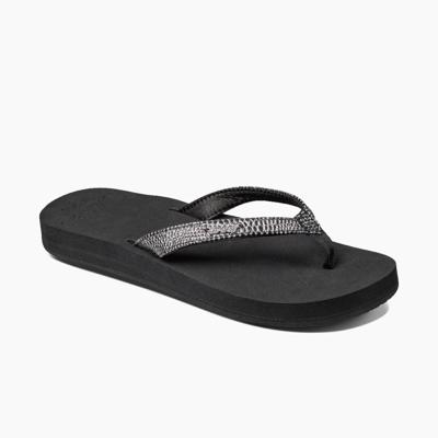 REEF Star Cushion Sassy Slipper Dames Black/Silver 11