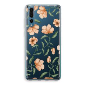 Peachy flowers: Huawei P20 Pro Transparant Hoesje