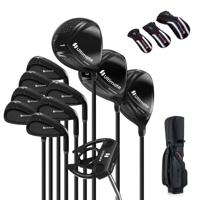 Complete Golfset Voor Heren Bestaande Uit 11 Clubs Regenhoezen En Een Opvouwbare Standaard