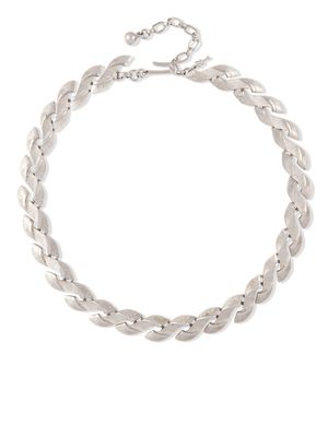 Susan Caplan Vintage collier Trifari à effet tressé (années 1970) - Argent