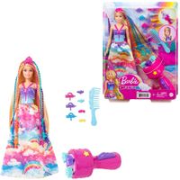 Barbie Dreamtopia Haarverzorgingspop + Accessoires - thumbnail