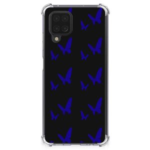 Samsung Galaxy A12 Doorzichtige Silicone Hoesje Vlinder Patroon