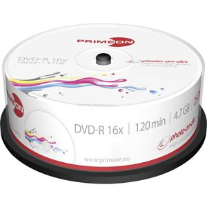 Primeon 2761205 DVD-R disc 4.7 GB 25 stuk(s) Spindel Bedrukbaar