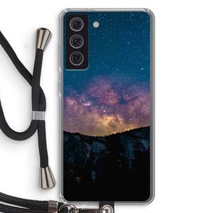 Travel to space: Samsung Galaxy S21 FE Transparant Hoesje met koord