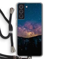 Travel to space: Samsung Galaxy S21 FE Transparant Hoesje met koord