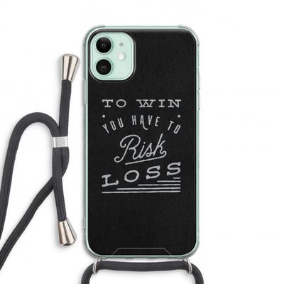 Risk loss: iPhone 11 Transparant Hoesje met koord