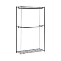 Metalen kledingrek - 120 x 45 x 200 cm - 200 kg - zwart