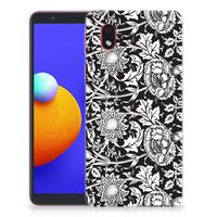 Samsung Galaxy A01 Core TPU Case Black Flowers - thumbnail