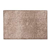 Mat Soft & Deco Velvet - beige - 67x100 cm - Leen Bakker - thumbnail