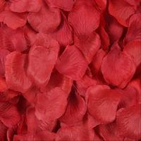 1000 PCS kunstmatige bruiloft steeg bloemblaadjes bloemen bruiloft decoraties (wijn rood)