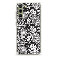 Samsung Galaxy S21FE TPU Case Black Flowers - thumbnail