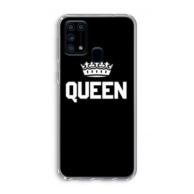 Queen zwart: Samsung Galaxy M31 Transparant Hoesje
