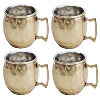 Cosy & Trendy Shotglazen Moscow Mule Goud 80 ml - 4 Stuks