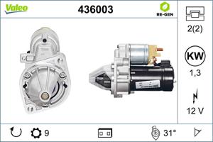 Startmotor / Starter REMANUFACTURED PREMIUM VALEO, Spanning (Volt)12V, u.a. für Mercedes-Benz, Ssangyong, Daewoo