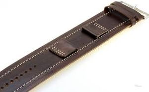 Horlogeband Fossil JR9589 Onderliggend Leder Bruin 20mm