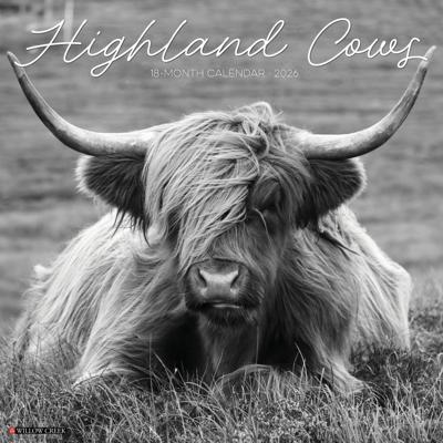 Schotse Hooglanders (Zwart/Wit) Kalender 2026