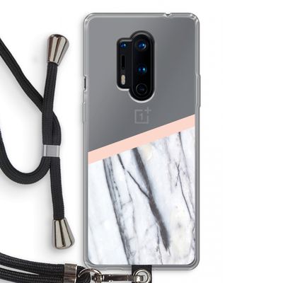A touch of peach: OnePlus 8 Pro Transparant Hoesje met koord