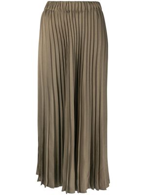 Brunello Cucinelli jupe mi-longue à design plissé - Vert