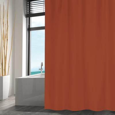 MSV Douchegordijn - terra bruin - gerecycled polyester - 180 x 200 cm - wasbaar