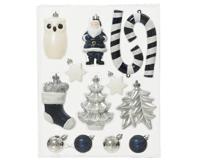 Mix box kunststof d8 cm ass 12st III kerst - Decoris