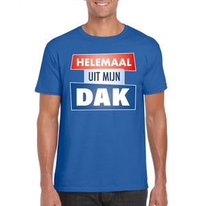 Blauw Helemaal uit mijn dak t-shirt heren