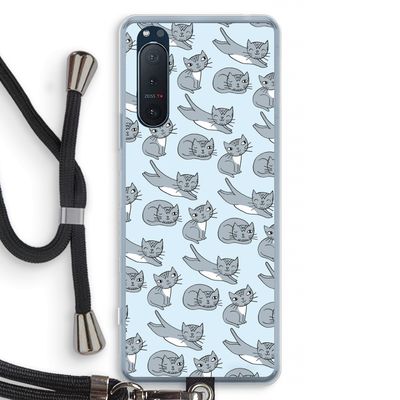 Poezen: Sony Xperia 5 II Transparant Hoesje met koord