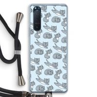 Poezen: Sony Xperia 5 II Transparant Hoesje met koord