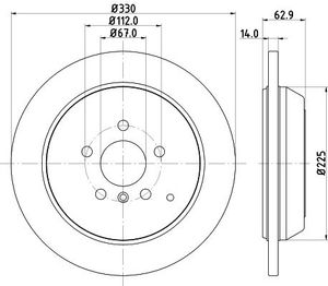 Remschijf Gecoat 54508PRO 8DD355113211
