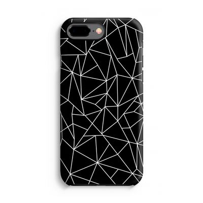 Geometrische lijnen wit: iPhone 8 Plus Tough Case