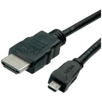 ROLINE GREEN HDMI High Speed Kabel met Ethernet, HDMI male - Micro HDMI male, 2 m - thumbnail