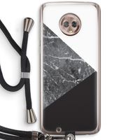 Combinatie marmer: Motorola Moto G6 Transparant Hoesje met koord