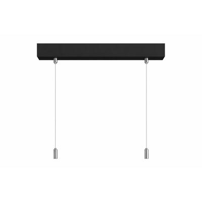 LED Noodverlichting - Pragmi Gliss - Pendelset - 40cm - Zwart - Kunststof