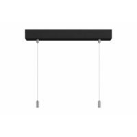 LED Noodverlichting - Pragmi Gliss - Pendelset - 40cm - Zwart - Kunststof