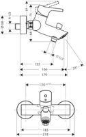 Hansgrohe Talis S badkraan met koppelingen chroom 72400000 - thumbnail