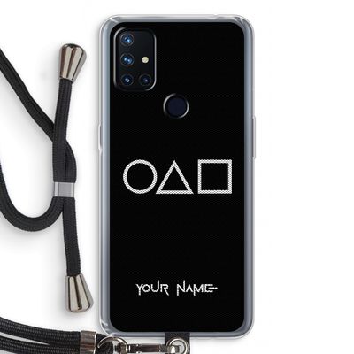 Squid Game: OnePlus Nord N10 5G Transparant Hoesje met koord