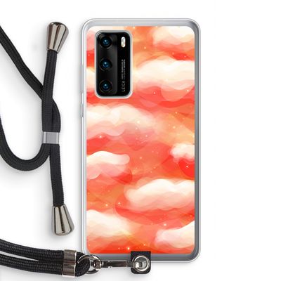 Lichte Wolken: Huawei P40 Transparant Hoesje met koord