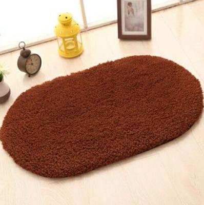 Faux Fur deken anti-slip Solid Bad tapijt kinderen kamer deurmatten ovale slaapkamer woonkamer tapijten grootte: 80x200cm (koffie)