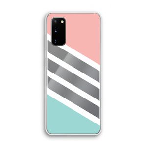 Strepen pastel: Samsung Galaxy S20 Transparant Hoesje
