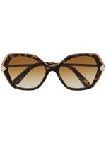 Bvlgari lunettes de soleil à monture papillon - Marron - thumbnail