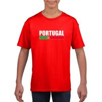 Rood Portugal supporter t-shirt voor kinderen - thumbnail