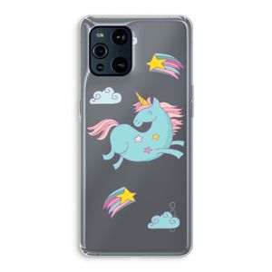 Vliegende eenhoorn: Oppo Find X3 Pro Transparant Hoesje