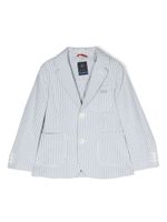 Fay Kids blazer rayé à simple boutonnage - Bleu