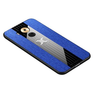 Voor Huawei mate 8 XINLI stiksels doek Textue schokbestendig TPU beschermhoes (blauw)