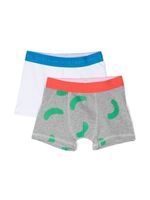 Stella McCartney Kids boxer imprimé à bande logo - Gris