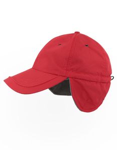 Atlantis AT417 Techno Flap Cap Recycled - Red - One Size