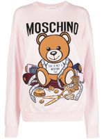 Moschino pull à imprimé ourson - Rose