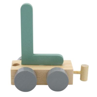 JeP kids houten treinletter L-groen