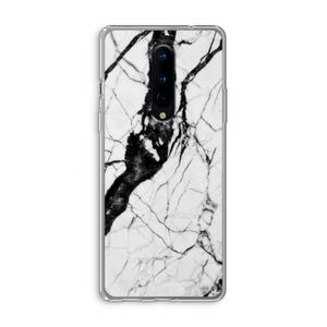 Witte marmer 2: OnePlus 8 Transparant Hoesje