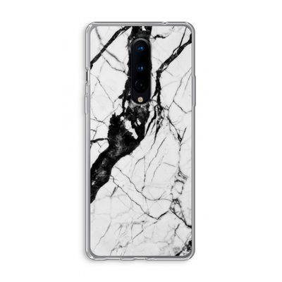 Witte marmer 2: OnePlus 8 Transparant Hoesje