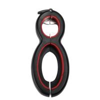 2 stuks 6 in 1 multifunctionele twist flesopener alles in een potje grijper wijn bier deksel twist off jar opener klauw (rood)